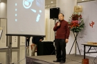 容浩然主席宣佈篆刻講座開始