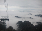 坐纜車下山時見到的雲海